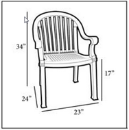 Picture of Grosfillex Colombo Stacking Armchair