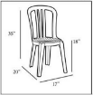 Picture of Grosfillex Miami Bistro Stacking Armchair
