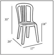 Picture of Grosfillex Miami Bistro Stacking Armchair