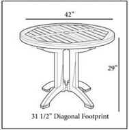 Picture of Grosfillex Winston 42” Round Table