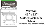 Picture of Grosfillex Winston 48” x 32” Table