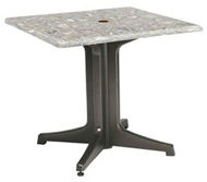 Picture of Grosfillex 32” Square Use Ped. Base 2000 or Alum. Tilt Top Base 200 or Bar Height Tulip Table Base or Alum. Central Base without umbrella hole