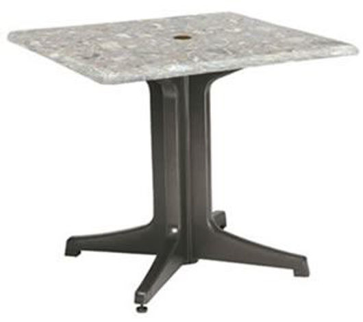 Picture of Grosfillex 36” Square Use Ped. Base 2000 or Alum. Tilt Top Base 200 or Bar Height Tulip Table Base or Alum. Central Base without umbrella hole