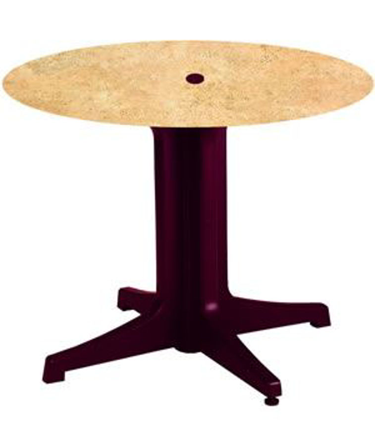 Picture of Grosfillex 36” Round Use Ped. Base 2000 or Alum. Tilt Top Base 200 or Bar Height Tulip Table Base