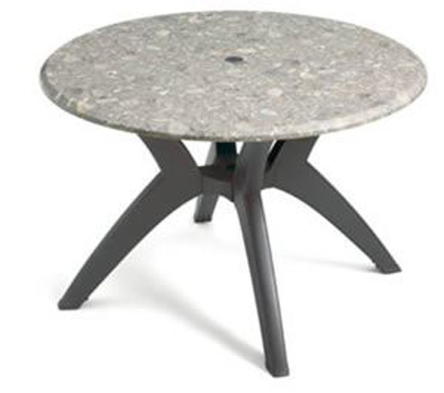 Picture of Grosfillex 42" Round Use Ped. Base 2000 or Resin Y Leg Base or Bar Height Tulip Table Base