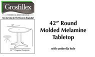 Picture of Grosfillex 42" Round Use Ped. Base 2000 or Resin Y Leg Base or Bar Height Tulip Table Base