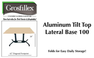 Picture of Grosfillex Aluminum Tilt Top Lateral Base 100