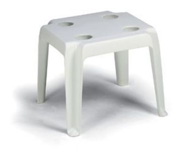 Show details for Grosfillex OASIS 18" x 18" Low Table w / Cup Holders Picture of Grosfillex OASIS 18" x 18" Low Table w / Cup Holders