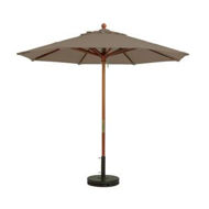 Picture of Grosfillex 7' Wooden Market Umbrella w/ 1" pole