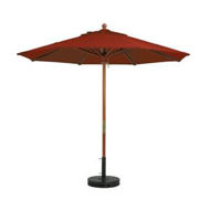 Picture of Grosfillex 7' Wooden Market Umbrella w/ 1" pole