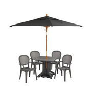 Picture of Grosfillex 6.5 Ft. Square Wooden Market Umbrella