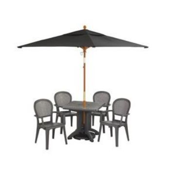 Show details for Grosfillex 6.5 Ft. Square Wooden Market Umbrella Picture of Grosfillex 6.5 Ft. Square Wooden Market Umbrella