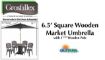 Picture of Grosfillex 6.5 Ft. Square Wooden Market Umbrella