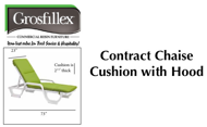 Picture of Grosfillex Contract Chaise Cushion W / Hood