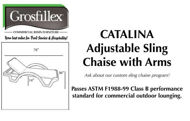 Picture of Grosfillex CATALINA Adjustable Sling Chaise Shipped in Packs of 14