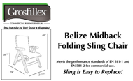 Picture of Grosfillex BELIZE Midback Folding Sling Chair