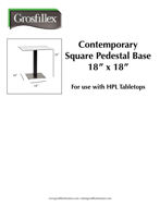 Picture of Grosfillex Contemporary Square Pedestal Base 18"x18"
