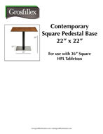 Picture of Grosfillex Contemporary Square Pedestal Base 22"x22"