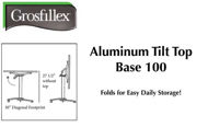 Picture of Grosfillex Aluminum Tilt Top Folding Base 100