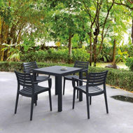 Picture of Artemis Resin Square Dining Set with 4 arm chairs
