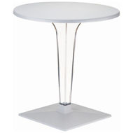 Picture of Ice Werzalit Top Round Dining Table with Transparent Base 24 inch