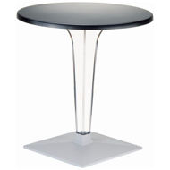 Picture of Ice Werzalit Top Round Dining Table with Transparent Base 28 inch