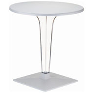 Picture of Ice Werzalit Top Round Dining Table with Transparent Base 32 inch