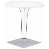 Picture of Ice Werzalit Top Round Dining Table with Transparent Base 32 inch