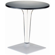 Picture of Ice Werzalit Top Round Dining Table with Transparent Base 32 inch
