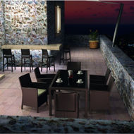Picture of California Wickerlook Rectangle Dining Set 7 Piece