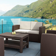 Picture of Monaco Resin Patio Loveseat with Cushion