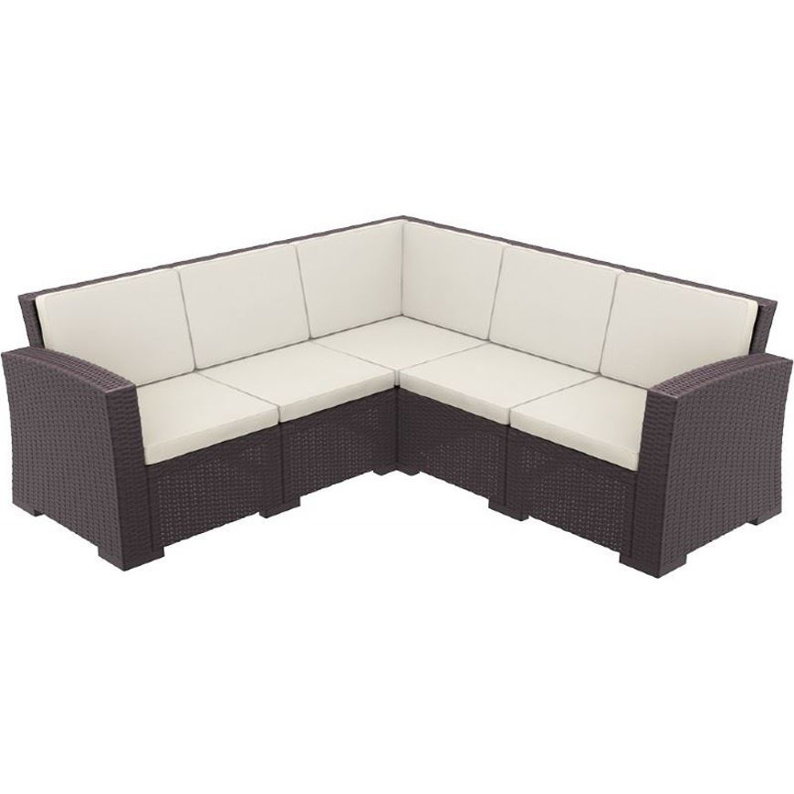 Picture of Monaco Resin Patio Sectional 5 piece with Cushion