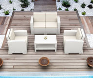 Picture of Monaco Resin Patio Seating Set 4 piece with Cushion