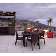 Picture of Miami Wickerlook Square Dining Set 5 Piece with Armchairs