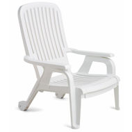 Picture of Bahia Stacking Deck Chair White 10 pack