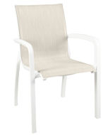 Beige/Glacier White Sunset Arm Chair from Grosfillex