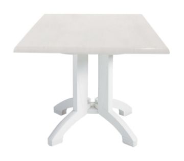 Show details for Atlanta 32" Square Table White Picture of Atlanta 32" Square Table White