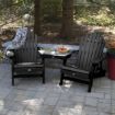 Picture of 2 Hamilton Folding &amp; Reclining Adirondack Chairs with 1 Adirondack Tete-a-Tete Connecting Table