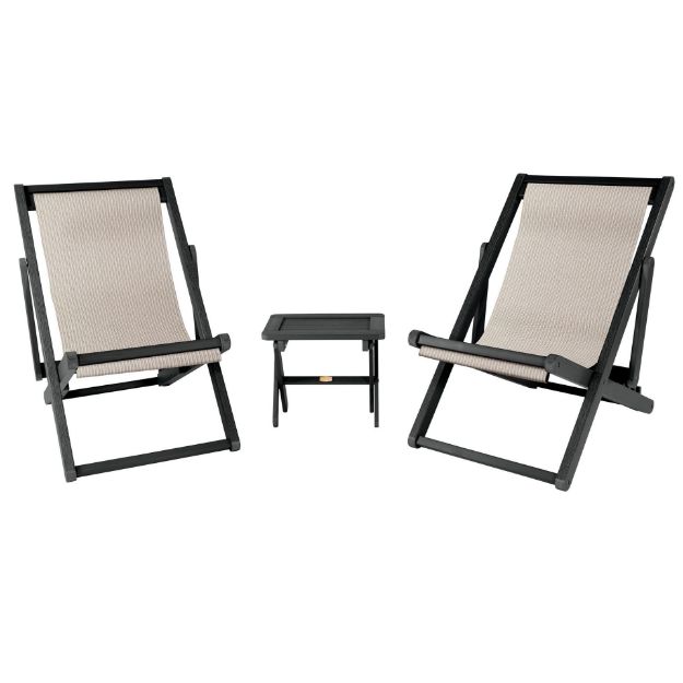 Picture of 2 Arabella Sling Chairs with Folding Side Table Bowie