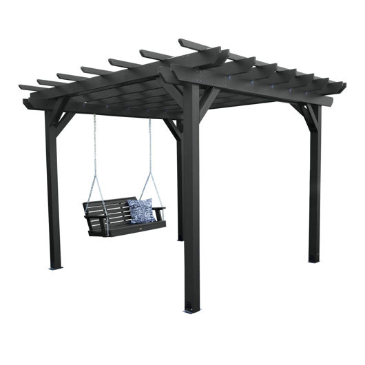 Picture of Bodhi 10’ x 10’ DIY Pergola with 4’ Weatherly Porch Swing