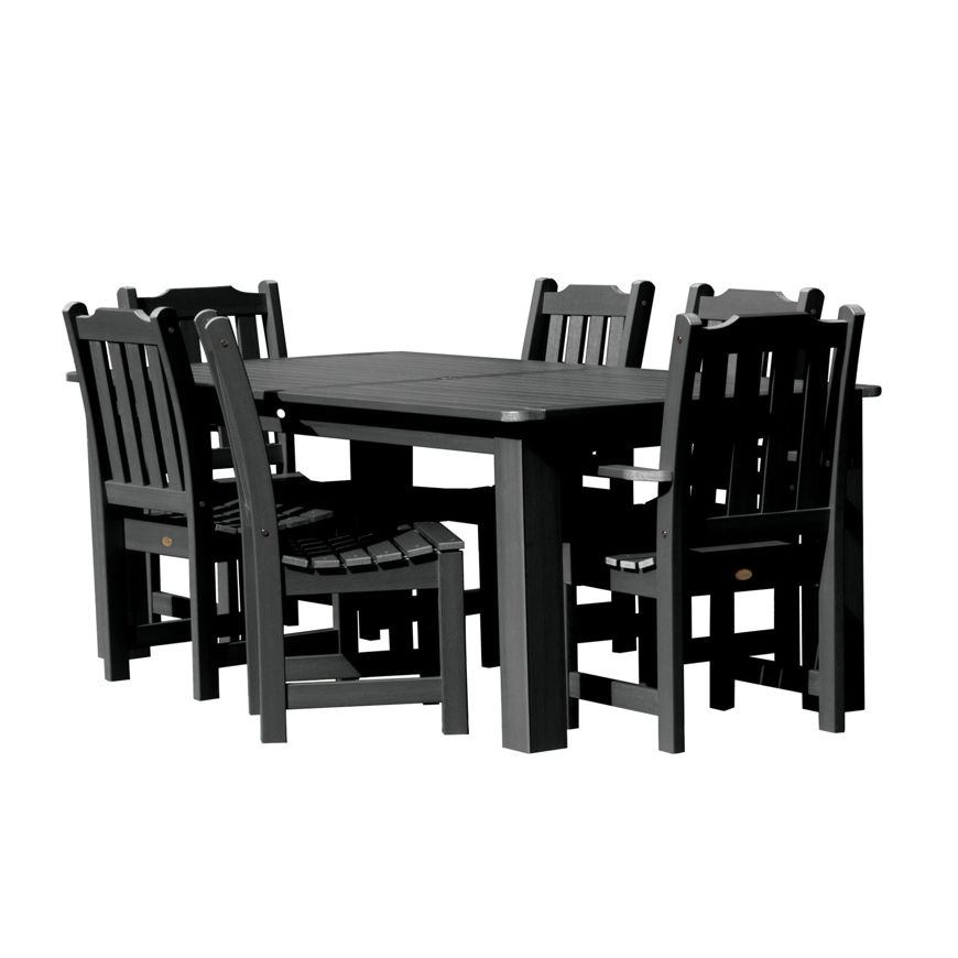 Picture of Lehigh 7pc Rectangular Outdoor Dining Set 42in x 72in - Dining Height