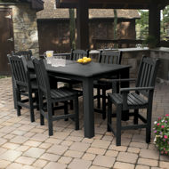 Picture of Lehigh 7pc Rectangular Outdoor Dining Set 42in x 84in - Counter Height