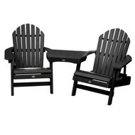 Picture of 2 Hamilton Folding &amp; Reclining Adirondack Chairs with 1 Adirondack Tete-a-Tete Connecting Table
