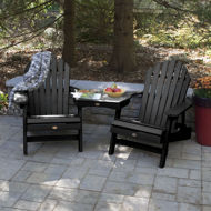 Picture of 2 Hamilton Folding &amp; Reclining Adirondack Chairs with 1 Adirondack Tete-a-Tete Connecting Table