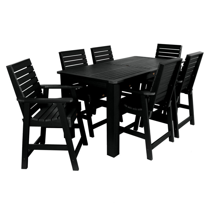 Picture of Weatherly 7pc Rectangular Dining Set 37in x 72in - Counter Height