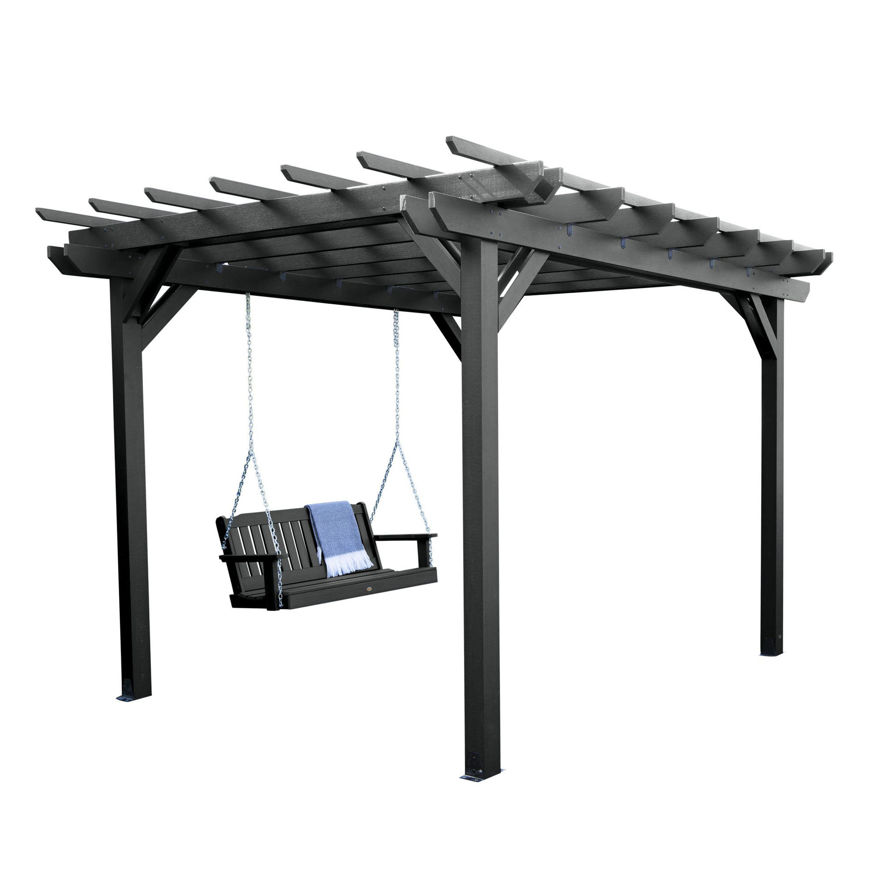 Picture of Bodhi 12’ x 12’ DIY Pergola with 4’ Lehigh Porch Swing