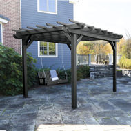 Picture of Bodhi 12’ x 12’ DIY Pergola with 4’ Lehigh Porch Swing