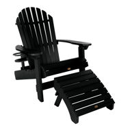 Picture of King Hamilton Folding &amp; Reclining Adirondack Chair, Ottoman &amp; Cup Holder