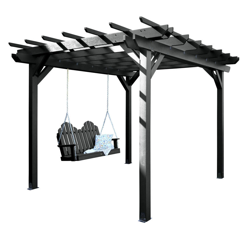 Picture of Bodhi 10’ x 10’ DIY Pergola with 4’ Classic Westport Porch Swing