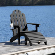 Picture of Classic Westport Adirondack Chair with Cup Holder &amp; Folding Adirondack Ottoman